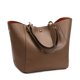 thumbnail image 1 of Bolso de mano sencillo y suave para mujer, bolsa de hombro de cuero lichi, de alta calidad, informal, para ir de compras Fivean unisex, 1 of 2
