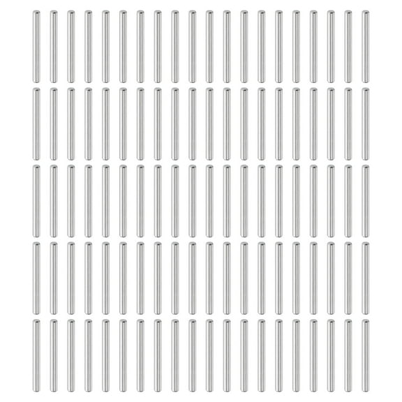 100Pcs 4mm x 40mm Dowel Pins, 304 Stainless Steel Shelf Support Peg Pin, Silver