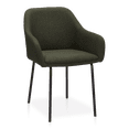 thumbnail image 1 of Bouclair Khaki Fabric and Metal Dining Chair, 1 of 6