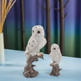 thumbnail image 1 of STRANDCHIC 2 Pcs Sculpture Extérieure Hibou Blanc Résine Résistante aux Intempéries Statue de Jardin Figurines Décoratives pour Cour, 1 of 6