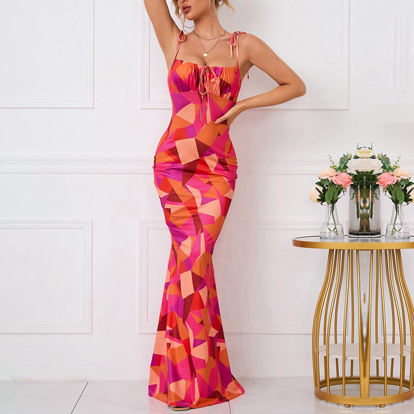 ワンピース MEDI EXOTIC PATTERN CAMISOLE DRESS Gown, Embroidery, Timeless Dress - Etsy