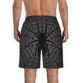 thumbnail image 3 of KLL Black Spider On Web 1 Men's Casual Summer Beach Shorts Hawaiian Shorts with Pockets-XX-Large, 3 of 5