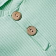 thumbnail image 6 of Ticikt Summer Baby Boy Girl Clothes Set Ribbed Outfits Unisex Solid Short Sleeve Tops Shorts 2PCS,Color:Light Green,Size:3-6 Months, 6 of 9