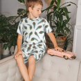 thumbnail image 4 of Fotbe Colorful Grass Pijama Estampada de 2 Piezas para Niños – Ropa de Dormir de Manga Corta Cómoda para Niños y Niñas, Camiseta y Shorts de Algodón-X-Large, 4 of 6