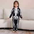 thumbnail image 3 of Hotiary Family Matching Halloween Onesie Pajamas, Funny Vacation Skeleton Print One Piece Pjs, Hooded Zipper Holiday Jammies Sleepwear Nightwear Loungewear for 1Y-2XL, 3 of 8