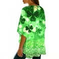 thumbnail image 5 of Cardigans for Women St. Patrick's Day,Chiffon Summer Kimono Cardigan 3/4 Sleeve Open Front Beach Kimono Hawaiian Floral Printed Lightweight Casual Beach Cover Up Plus Size Green S, 5 of 7