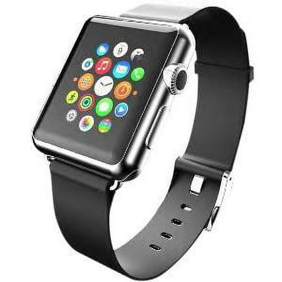 Incipio Premium Leather Apple Watch Band (42mm) - Black / Silver