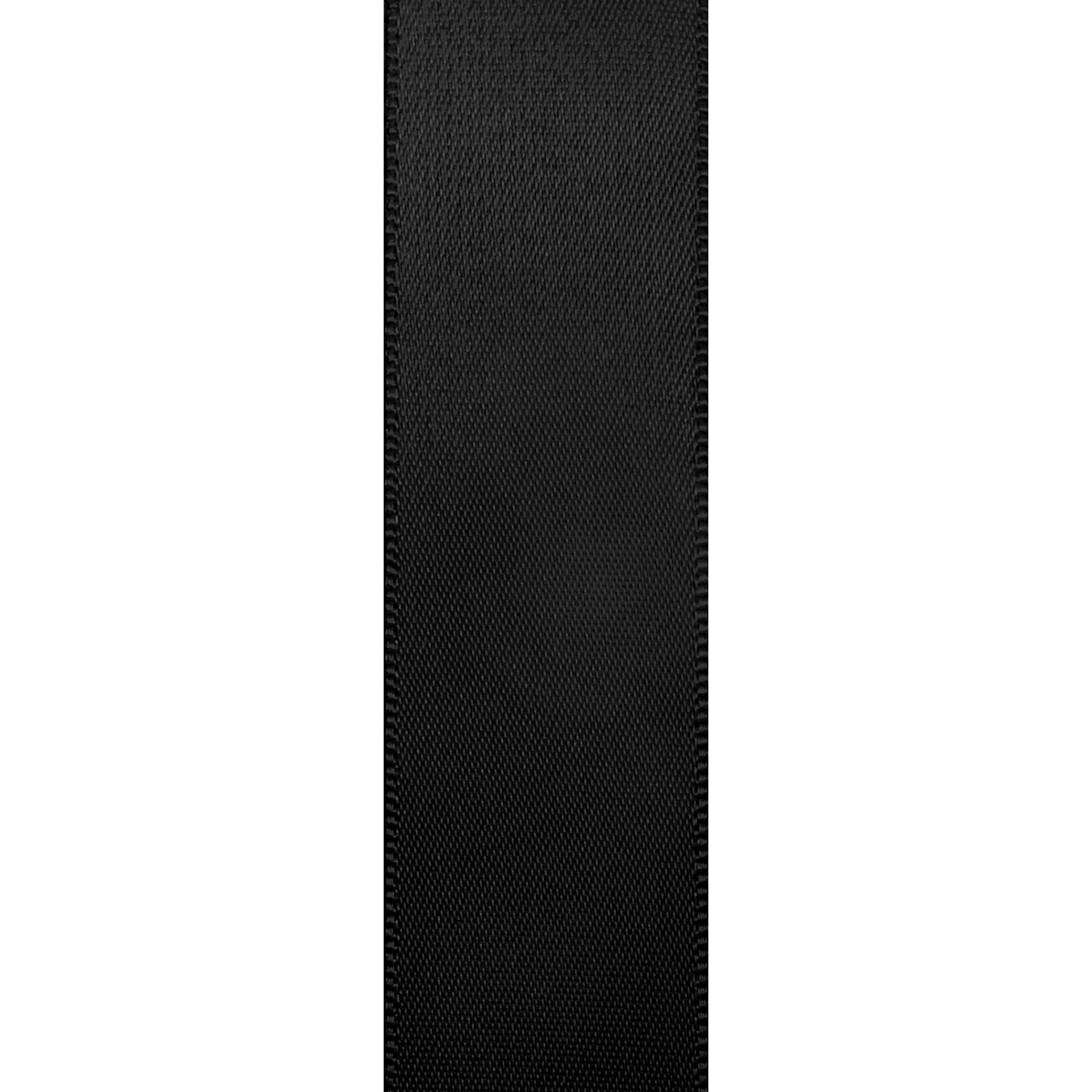 Black Single Face Satin Ribbon, 7/8" x 100 Yards by Gwen Studios