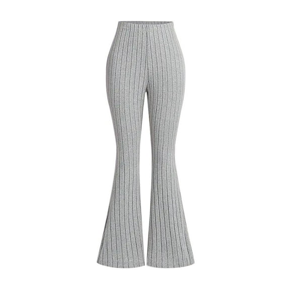 DxhmoneyHX 4 Pack Flare Pants for Girls Fashion Solid Ribbed Knit Yoga Pants Soft Comfy Stretchy Trousers High Waisted Bell Bottoms Leggings Size 11 Years