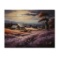 thumbnail image 3 of Designart "Countryside The Violet landscape II" Landscapes Print on Natural Pine Wood, 3 of 5