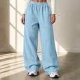 thumbnail image 6 of Enjoytime Womens Sweatpants High Waist Solid Color Wide Leg Pants Workout Casual Loose Plus Size Pants with Pockets, 6 of 8