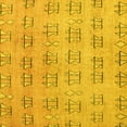 thumbnail image 1 of Ahgly Company Indoor Square Abstract Yellow Modern Area Rugs, 4' Square, 1 of 4
