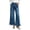 Blue#004, variant on Womens Casual Lace Trim Loose Straight Leg Jeans High Waisted Denim Pants Wide Leg Full Length Everyday Style, Light Blue-XL