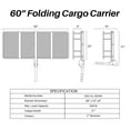thumbnail image 7 of Arksen Folding Cargo Carrier Luggage Basket 2" Receiver Hitch 60", 7 of 7