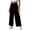 Black #012, variant on Wide Leg Palazzo Pants for Women Summer Elastic High Waist Flowy Travel Beach Pant with Pockets, XL