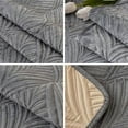 thumbnail image 4 of Namzi Super Soft Velvet Quilted Sofa Couch Covers Non-Slip Sectional Couch Cover Leaf Pattern Plush Sofa Slipcover Furniture Protector for Pets Kids Children Dog Cat (Grey,28"x28"), 4 of 5