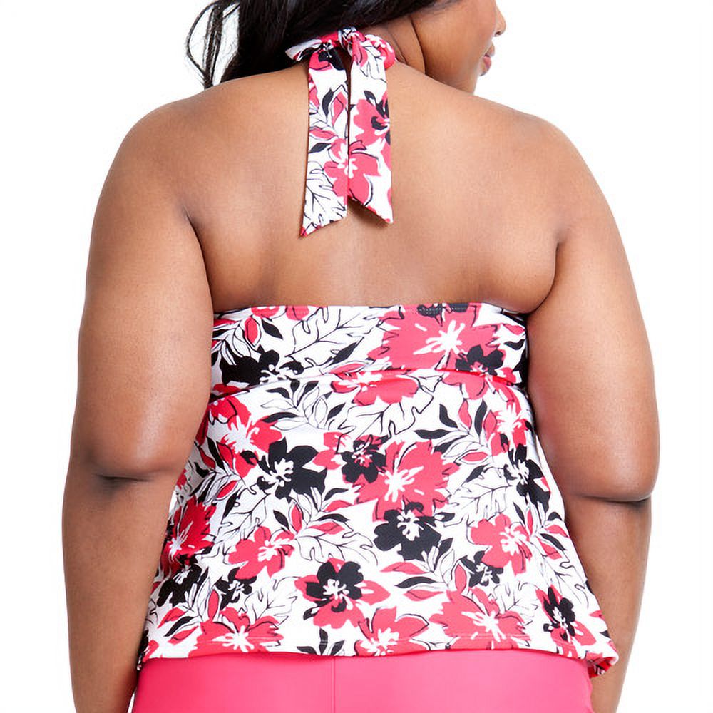 Women's Plus-Size Halter Tankini Swimsuit Top - Walmart.com