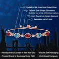 thumbnail image 2 of 18K Rose Gold Plated Silver Ruby Red Mystic Topaz, Swiss Blue Topaz, Lab Grown Diamond Bracelet for Women | 4.80 Cttw | Gemstone November Birthstone | Oval 7X5MM | Fully Adjustable 9 inch, 2 of 6