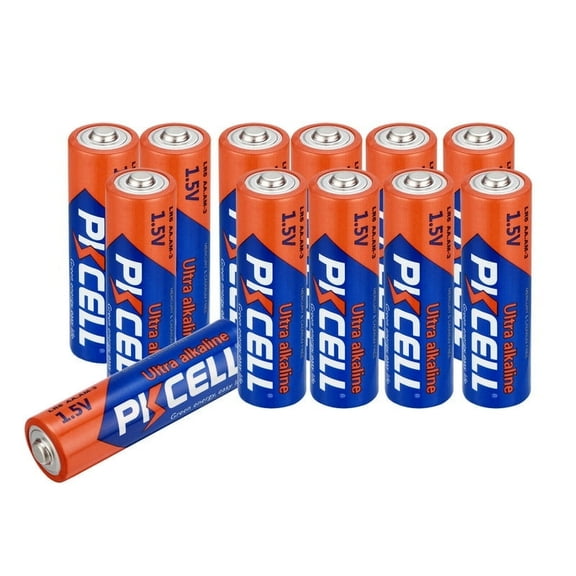 PKCELL AA Batteries 12 Pack - Alkaline Double A Battery - Ultra Long-Lasting 1.5V Batteries - 10-Year Shelf Life