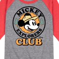 thumbnail image 3 of Disney Standard - Little Explorers Club - Toddler & Youth Raglan Graphic T-Shirt, 3 of 6