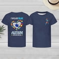 thumbnail image 4 of Girls Autism Shirt Short for Be Kind Autism Tshirt Autism Heart Graphic Tees Autism Accept Tops(Blue,8-9 Years), 4 of 7