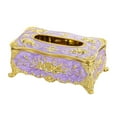 thumbnail image 1 of Caja de pañuelos de almacenamiento de plástico creativo de extracción de papel caso de estar hogar papel toal caja cubierta - Per púrpura de Per violeta Dorado Sunnimix Estuche de papel tisú, 1 of 3