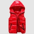 thumbnail image 2 of Boys Winter Composite Zipper Vest Jacket Sleeveless Solid Outerwear with Pocket for Cold Weather, 2 of 4
