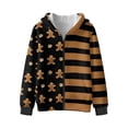 thumbnail image 4 of Uorisanigo Full Zipper Hoodie for Boys and Girls - Kids Long Sleeve Gingerbread Man Print Hooded Sweatshirt Jacket - Soft & Lightweight Outwear Coat Jackets Clothing, 4 of 8