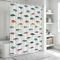 thumbnail image 6 of Colorful Fish Bathroom Shower Curtains with 12 Hooks Polyester Waterproof Shower Curtain for Stalls and Bathtubs Watercolor Cartoon Fishing Decorative Bathroom Privacy Curtain 66x72 Inches, 6 of 9