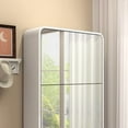 thumbnail image 6 of MIDOQIN  Mirror Shoe Cabinet with 4 Flip Drawers, Narrow Shoe Rack Cabinet, Modern Hidden Shoe Organizer Cabinet for Entryway, 6 of 10