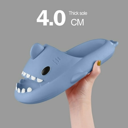 

QWZNDZGR 2023 Xmas Luminous Couple Slides Shark Slippers Men House Christmas Shoes Unisex Indoor Pumpkin Slippers Fashion Gifts