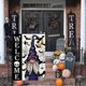 thumbnail image 3 of Seasonal Garden Flags Double Sided Burlap 12x18 Inch Welcome Spring Holidays Garden Flag, Small Yard Flag for Outdoor Decorations (halloween rudolph 1, 3 of 4