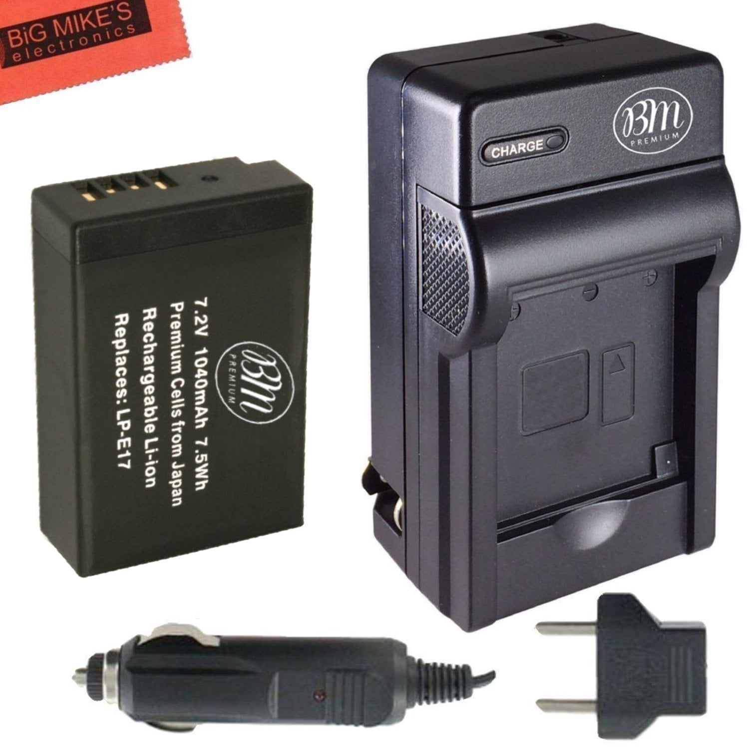 BM Premium LPE17 Battery & Charger Kit for Canon EOS M3, EOS M5, EOS