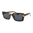 thumbnail image 2 of Womens Narrow Rectangular Dad Shade Hipster Sunglasses Tortoise Black, 2 of 4