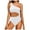 White, variant on vigerkar Women's Solid Color One Piece Swimsuits Monokini One Shoulder Cutout High Cut Bathing Suits Beachwear White, S