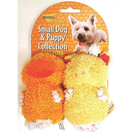 BOODA Pet Products Terry Duck/Pig Dog Toy (2 Pack) (Set of 2)