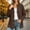 Brown, variant on OGLCCG Fleece Jacket Womens Stand Collar Snap Front Sweatshirt Cardigan with Pockets Long Sleeve Soft Sherpa Coat,Size S-3XL
