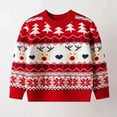 thumbnail image 4 of Staki Christmas Sweater Toddler Boy Toddler Christmas Sweatshirts Christmas Sweater Baby Boy Xmas Santa tree Outfit(Red,7-8 Years), 4 of 6