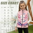 thumbnail image 7 of Uorisanigo Unisex Kids Fleece Vest Girls Boys Zippered Pink SAxolotl Flowers Vest Sleeveless Stand Collar Outwear Fall Fashion Outfits Clothes Puffer Vests Waistcoat with Pockets, 7 of 7