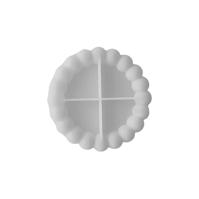 Advancent Bandeja de posavasos de silicona con burbujas: alta suavidad, resistencia a la corrosión, seguridad y almacenamiento no tóxico Kits de decoración para fiestas Blanco, 1 pieza 4.7 pulgadas