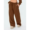thumbnail image 4 of Women's Casual Joggers Sweatpants Solid Color Drawstring High Waist Wide Leg Trousers, 4 of 9