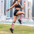 thumbnail image 6 of Lsque Glittering Pink Bathtub Pattern Sport Compression Socks for Men & Women 15-20 mmHg Knee High Nurse Pregnant Running Medical and Travel Athletic, 6 of 6