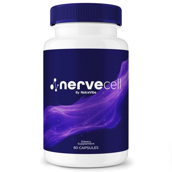 NerveCell – Natural Daily Support Blend for Nerves, Memory & Focus | Nerve Cell Easy-to-Take Capsules (60 Capsules)