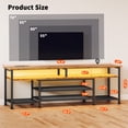 thumbnail image 4 of Tydimor Modern TV Stand for 75-80 inch TV, Media Console with Storage for Living Room, LED Entertainment Center with Outlets, Rustic Brown, 4 of 9