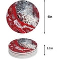 thumbnail image 1 of RYLABLUE Marble Set of 4 Round Coaster for Drinks, Absorbent Ceramic Stone Coasters Cup Mat with Cork Base for Home Kitchen Room Coffee Table Bar Decor, 1 of 5