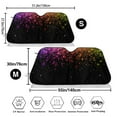 thumbnail image 3 of Picia Colorful Sparkling Curved Windshield Sunshade Accordion Folding Style Auto Shade for Car Truck SUV Van Blocks UV Ray Sun Visor Protector -Small, 3 of 7
