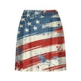 thumbnail image 3 of QATAINLAV Plus Size 4th of July Skort, Women 2025 Summer Fake Two Piece Yoga Shorts American Flag Patriotic Tennis Skirts Multicolor S, 3 of 6