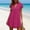 Hot Pink, variant on Mother Of The Bride Dresses for Women Formal Loose Collared V-neck Short Sleeved Beach Cover Dress Army Green 2X