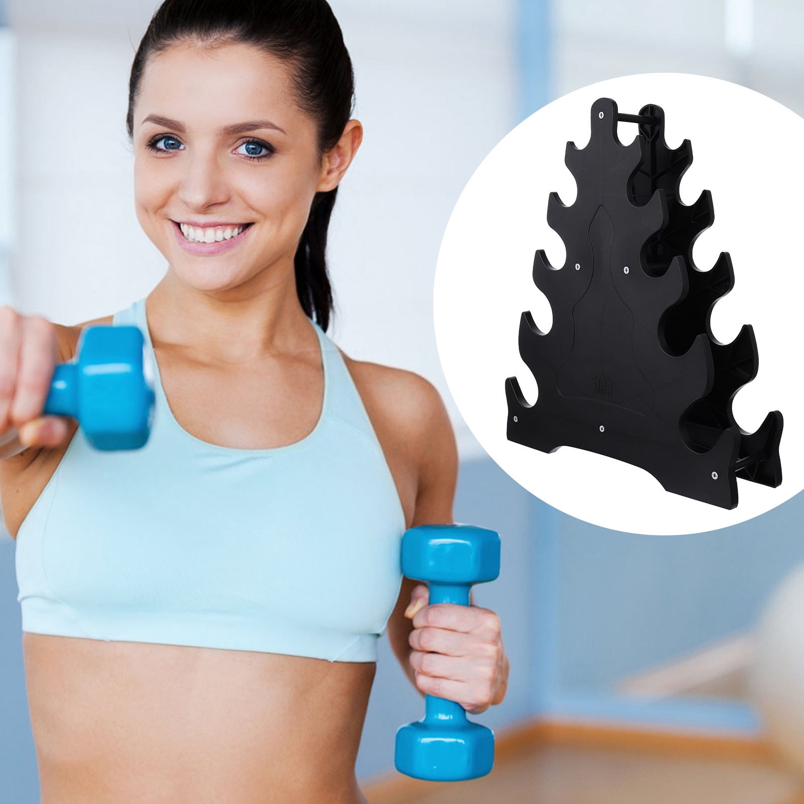LEORX 1pc Dumbbell Triangle Storage Rack Display Stand Useful Dumbbell Holder
