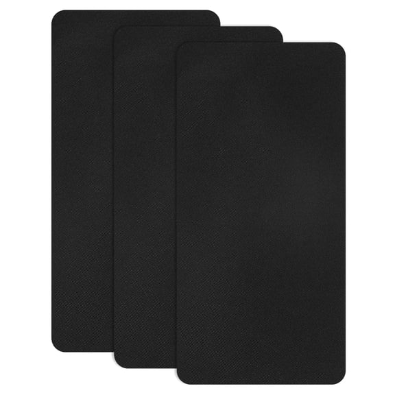 Uxcell 3-Pack Polyester Repair Patches, 7.9 x 3.9" Self-Adhesive Fabric Repair Patches for Sofas, Black